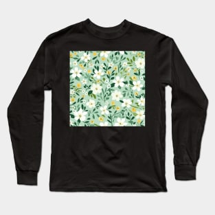 Floral Spring Meadow Daisy Buttercup Bloom Long Sleeve T-Shirt